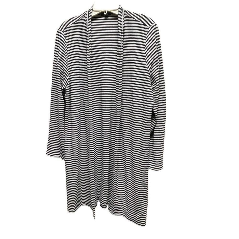 J.Jill size L wearever collection striped open cardigan